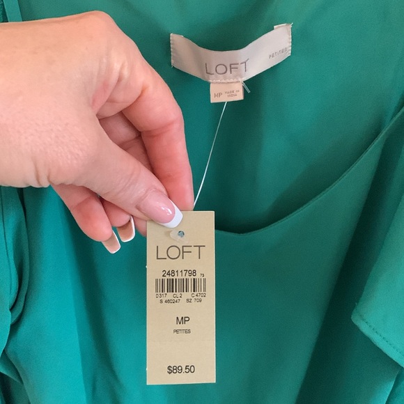 Kelly Green Loft Petite Dress - Picture 3 of 3